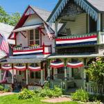 2 Pack American Bunting Flags 2x20 Ft Red,White & Blue Stripe Flags Outside Banners Decorations Outdoor Home Garden Porch USA Patriotic Flag for Garage,Competition,Anniversaries Decoration.