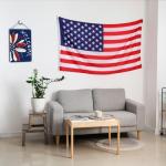 Patriotic 4th of July Garden Sing for Outside Decor, Memorial Day Floral Welcome Daisy Yard Outdoor Decoration 12"x 8"