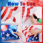 Lukinuo Patriotic Eagle Balloon 12 pcs Red White and Blue Star Foil Balloons Decorations 4th of July Balloons American Flag Balloon Decor for Veterans Day Independence Day Memorial Day Party Supplies