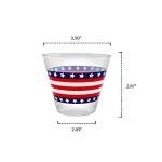 Party Essentials Plastic Party Cups, Stars & Stripes Design - 9-Ounce Cups - 20 CT