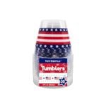 Party Essentials Plastic Party Cups, Stars & Stripes Design - 9-Ounce Cups - 20 CT