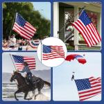 American Flag with Pole for House Outside, Including 5Ft Heavy Duty Flag Aluminum Poles Kit and 100% Polyester 3x5 ft US Flag, No Tangle Spinning Pole and Multi-Position Flag Pole Bracket