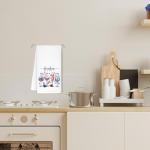 Jvpke Patriotic Kitchen Dish Towels 16x24,Patriotic Hand Towels for Bathroom, Independence Day Decorations Decor,Americana Decor,4th of July Freedom Wine Glasses Kitchen Towels