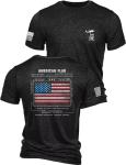 Nine Line Old Glory Flag Schematic T-Shirt for Men, Patriotic American Flag Freedom Shirt, USA Made Veteran Owned Apparel