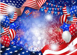LTLYH 7x5ft Patriotic Backdrop for Photography American Flag and Balloon Veterans Day Background 4th of July Patriotic Party Decoration Photo Studio Booth Banner 300