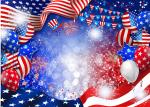 LTLYH 7x5ft Patriotic Backdrop for Photography American Flag and Balloon Veterans Day Background 4th of July Patriotic Party Decoration Photo Studio Booth Banner 300