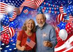 LTLYH 7x5ft Patriotic Backdrop for Photography American Flag and Balloon Veterans Day Background 4th of July Patriotic Party Decoration Photo Studio Booth Banner 300