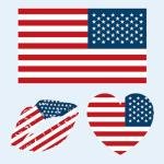 Y&C TENCOB American Flag Tattoos,25 Sheets America USA Temporary Face Stickers,75 Pcs Waterproof Sweat National Flag Removable Fake Tattoos For Men Women Kids(America)