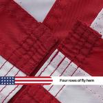 Bradford American Flag 12x18 Inches Embroidered Small American Boat Flag Double Sided USA US United Flags for Outside with 2 Brass Grommets and 4 Stitching Rows Boat Cabin Decoration