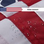 Bradford American Flag 12x18 Inches Embroidered Small American Boat Flag Double Sided USA US United Flags for Outside with 2 Brass Grommets and 4 Stitching Rows Boat Cabin Decoration