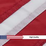 Bradford American Flag 12x18 Inches Embroidered Small American Boat Flag Double Sided USA US United Flags for Outside with 2 Brass Grommets and 4 Stitching Rows Boat Cabin Decoration