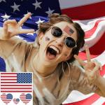 100pc American Flag Tattoo Stickers, 25-Sheet 4th of July USA Flag Face Temporary Tattoo Adult, Patriotic US National Flag Fake Tattoo for Men Women Kid Independence Day, Veteran, Memorial Day Party