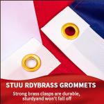 American Flag Heavy Duty Outdoor - All-Weather US Flag with Embroidered Stars, Sewn Stripes & Brass Grommets for High Wind, UV Fade Resistant (3x5FT)