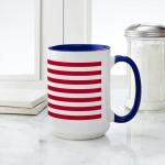 CafePress American Flag Large Mug Mugs 15 oz (444 ml) Ceramic Coffee Mug