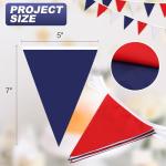 SAPPHIRESKY Red White and Blue Patriotic Pennant Banner Garland, for Fourth of July, USA Independence Day, Memorial Day,Veterans Day,Graduation Decorations