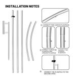 QSUM Swooper Flag Pole Kit, 15 FT Windless Aluminum Alloy Flagpole Fits 11 FT Feather Flags with Ground Spike/Heavy Duty Base (1, Silver)