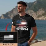 Freedom T Shirt, American Flag Shirt, Freedom Shirts for Men, Patriotic Shirts for Men 3 (Black-M)