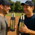 Limima Black and Gold American Flag Stainless Steel Tumbler – 17oz Vacuum Insulated Tumbler – Patriotic Christmas, Birthday & Retirement Gifts for Veterans, Military, Police, Firefighters, USA Pride