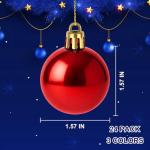 Labor Day Decorations for Tree 24 PCS, Patriotic Christmas Ball Ornaments for Indoor Outdoor, Red Sliver Blue Retirement Going Away Welcome Home Party Hanging Decor Gift for Veterans Election Day Army