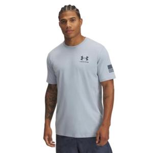 Under Armour Men's New Freedom Banner T-Shirt, (465) Harbor Blue / / Downpour Gray, X-Large