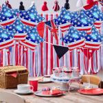 10 Pack 18 Inch American Flag Star Balloons - Mylar Foil Patriotic Star Balloons for 4th of July, Memorial Day, Veterans Day, Military Homecoming, and USA Themed Party Decorations