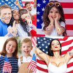 HOWAF Metallic 4th of July Temporary Tattoos for Kids, 60pcs Foil Gold Silver American Flag Tattoos Stickers USA Flags Face Tattoos for July 4th Party Parade Decor, Red White Blue Shiny Tattoo