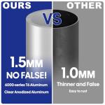 Heavy Duty 20FT Telescoping Flag Pole,Extra Thick Outside House In Ground with 3x5 American Flag,for Yard,Residential & Commerical,Sliver