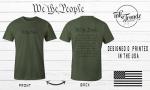 Ink Trendz We The People Preamble US Constitution 4th of July Patriotic Cotton Men's T-Shirt (X-Large, Military Green)