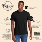 Ink Trendz We The People Preamble US Constitution 4th of July Patriotic Cotton Men's T-Shirt (X-Large, Military Green)