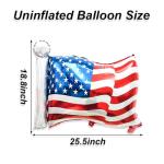 6 Pcs American Flag Balloons,Red White Blue Balloon Patriotic Balloons for 4th of July Party Decorations Patriotic Party Supplies