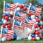 6 Pcs American Flag Balloons,Red White Blue Balloon Patriotic Balloons for 4th of July Party Decorations Patriotic Party Supplies