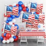 6 Pcs American Flag Balloons,Red White Blue Balloon Patriotic Balloons for 4th of July Party Decorations Patriotic Party Supplies