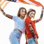 Independence Day Temporary Tattoos for Adults, 77 Sheets 4th of July Fake Tattoos Sleeve, Patriotic American Flag Waterproof Tattoo Stickers for Men Women Kids