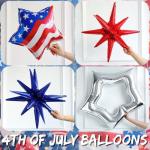 147Pcs Red White and Blue Independence Day Balloon Garland Arch Kit,with Explosion Star,Flag Foil Balloons for 4th of July Patriotic Memorial Veterans Baseball Nautical Birthday Party Decorations