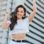 Statement Earrings American Flag Beaded Raffia Palm Bohemian Drop Dangle Earrings for women