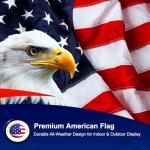 American Flag 3x5 ft Outdoor 420D Heavy Duty USA Flag with Embroidered Stars Sewn Stripes Brass Grommets American Flags for Outside All Weather, Decoration, Schools, Business