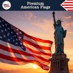 American Flag 3x5 FT Outdoor, Heavy-Duty 150D Nylon US Flag for High Wind, Waterproof and Fade Resistant with Sewn Stripes and Embroidered Stars, Double Stitched