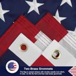 American Flag 3x5 ft Outdoor 420D Heavy Duty USA Flag with Embroidered Stars Sewn Stripes Brass Grommets American Flags for Outside All Weather, Decoration, Schools, Business