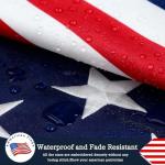 American Flag 3x5 FT Outdoor, Heavy-Duty 150D Nylon US Flag for High Wind, Waterproof and Fade Resistant with Sewn Stripes and Embroidered Stars, Double Stitched
