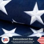 American Flag 3x5 FT Outdoor, Heavy-Duty 150D Nylon US Flag for High Wind, Waterproof and Fade Resistant with Sewn Stripes and Embroidered Stars, Double Stitched