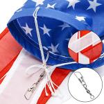 Boao 2 Pieces 24 Inch American Flag Windsock US Stars and Stripes Hanging Decoration Windsock Waterproof Material for 4th of July Patriotic Day Outdoor Hangings(24 Inch,Stars and Stripes)