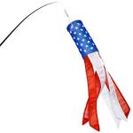Boao 2 Pieces 24 Inch American Flag Windsock US Stars and Stripes Hanging Decoration Windsock Waterproof Material for 4th of July Patriotic Day Outdoor Hangings(24 Inch,Stars and Stripes)