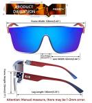 FEISEDY Sunglasses for Women Men, Fashion Mirrored Single Lens, Driving Beach Sunnies UV400 Shades B2996 Blue Star