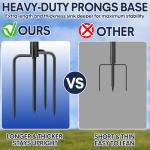 IIOPE 10 FT In Ground Flag Pole for Outside House,Resist Wind Reinforcement Patent Design,Heavy Duty Outdoor Flagpole Kit for Yard,Garden | Black (1 Pack,Without Flag)