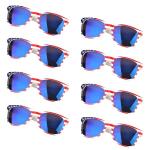 SIEYEWER American Flag Sunglasses – 4/8/12 Pack Patriotic Shades for July 4th, Memorial Day, Party Favors, Independence Day Parade, USA Flag Themed Glasses for Adults