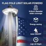 IOEN 25FT Heavy Duty Flag Pole Kit with Solar Light,5x3 USA Flag,2.7" Large Diameter Extra-Thick Aluminum,Wind-Resistant Sectional Tapered,100 MPH Wind Tested, Suitable for Outdoor Ground Use - Black