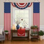 Zilphoba 4th of July Decorations, American Flag Banners for Porch, Patriotic Flag Porch Banner Sign for Independence Memorial Veterans Labor Day