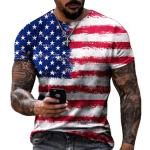 Men's Short Sleeve Patriotic American Design with Eagle and Flag Premium T-Shirt (M,TSM00876BD)