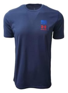 Under Armour Men's Freedom Flag Variation Short Sleeve T Shirt, (410) Midnight Navy / / Red, XX-Large