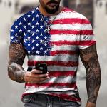 Men's Short Sleeve Patriotic American Design with Eagle and Flag Premium T-Shirt (M,TSM00876BD)